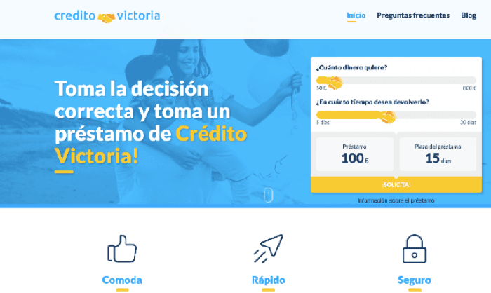 Crédito Victoria - Préstamos hasta 800 €