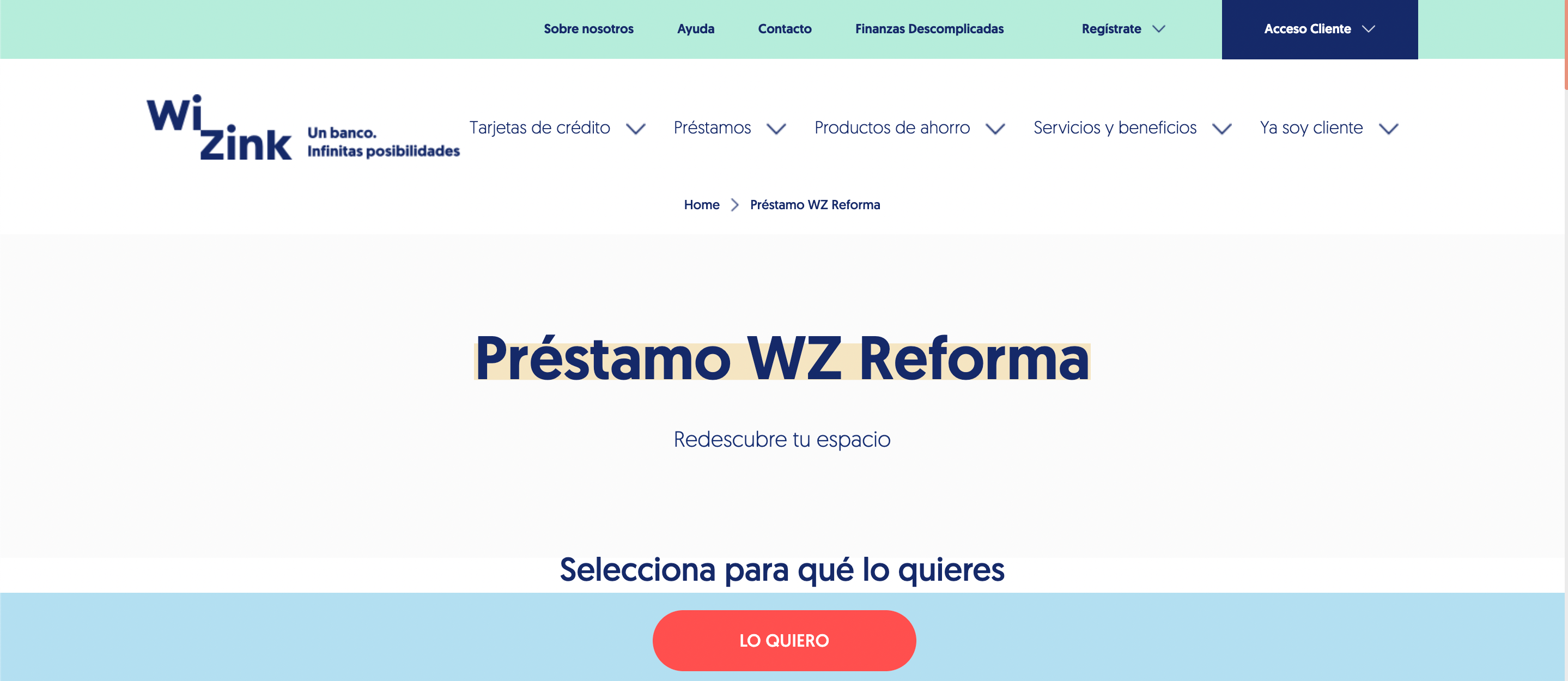 Wizink Préstamo WZ Reforma experiencia y discusión